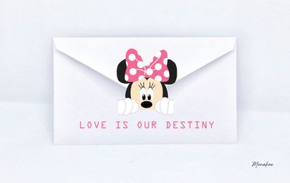null Enveloppe Minnie Rose, Love is your destiny, Monakoe, imprimé sur Papier Beaux...
