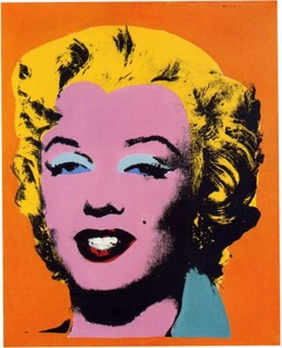 null Marilyn Orange, d'après Andy Warhol, lithographie imprimée sur papier Beaux...
