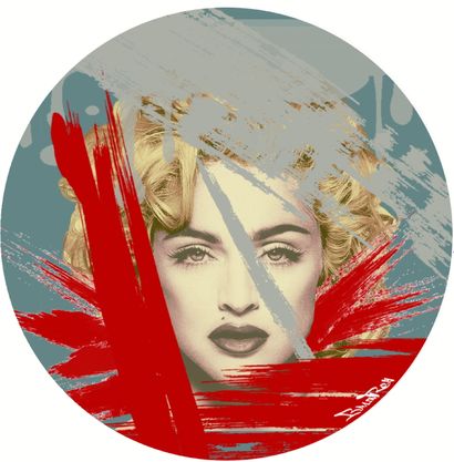 Madonna peinture, BrainRoy, Finition verre...