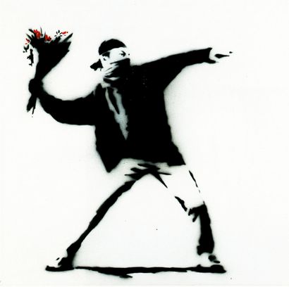 Flower Chucker, Print d'après Banksy (after),...