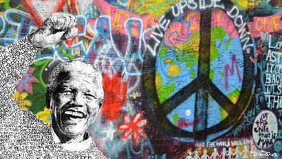 Mandela, BrainRoy, Finition verre acrylique...