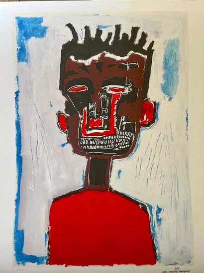 null Self Portrait, d'après Jean-Michel Basquiat, lithographie imprimée sur papier...
