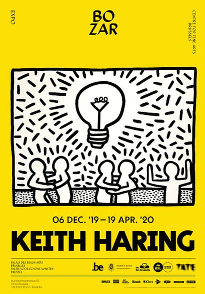 Keith Haring (d'après), Affiche Bozar 2019,...