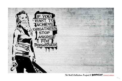 null Banksy (d'après)

If you want to, The Wall Edition x Banksy after, visual imprimé...