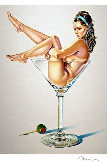Martini Miss, Print d'après Mel Ramos, épreuve...