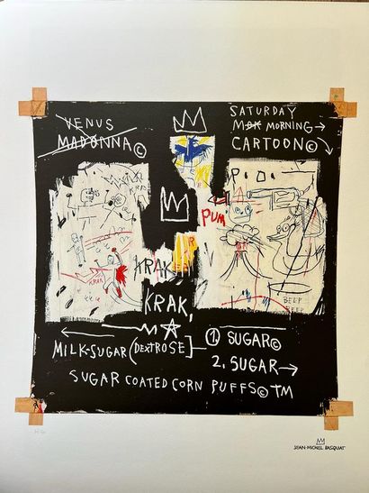 null A Panel of experts, d'après Jean-Michel Basquiat, lithographie imprimée sur...