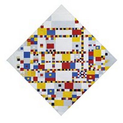 null Victoria Boogie Woogie (1942-44), Print, d'après Piet Mondrian, Épreuve en couleur...