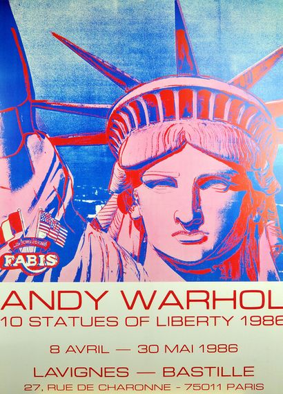 null Andy Warhol (after) Statues of Liberty, Paper Poster, Dimension 1Mx70 cm, 5...