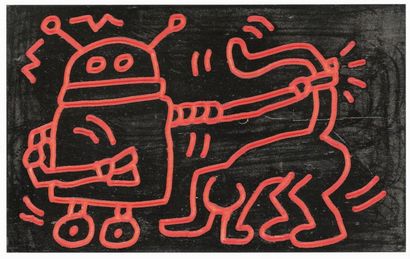 Robot, Print, d'après Keith Haring, Épreuve...