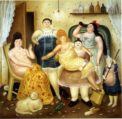 null Maison Mariduque (1970), Print d'après Fernando Botero, épreuve en couleur,...