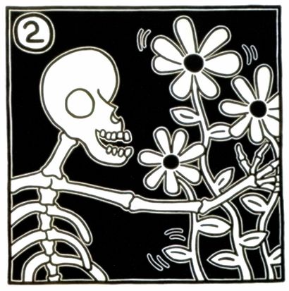 Skeleton2, Print, d'après Keith Haring, Épreuve...