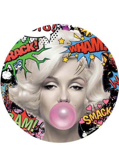 null Marilyn Balloon Pop, BrainRoy, Acrylic glass print, framed with wall attachment,...