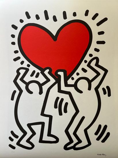 Heart, d'après Keith Haring, lithographie...