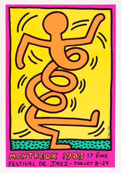 Keith Haring (d'après), Affiche Montreux...
