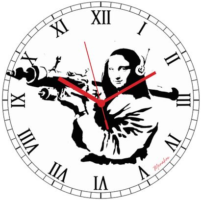 null Monakoe Mona Lisa dial, Battery operated watch, inspired by Banksy's character,...