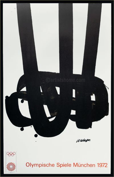  Pierre Soulage (d'après), Affiche JO Munich, 1972, Papier Affiche, Dimension 36...