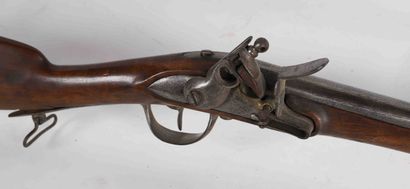 null Carabine à platine à silex type 1777, avec baïonnette - Garniture Acier, crosse...