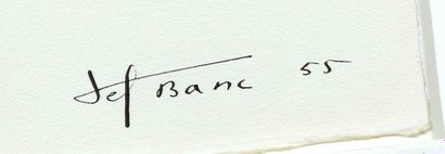 null Jef BANC (né en 1930) 
Artiste peintre français 
Acrylique sur papier, signée...