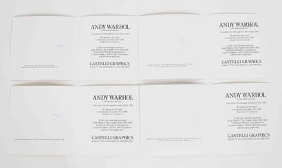 null Andy WARHOL (1928-1987) d'aprés 
Ensemble de 4 cartons de présentation de l'exposition...