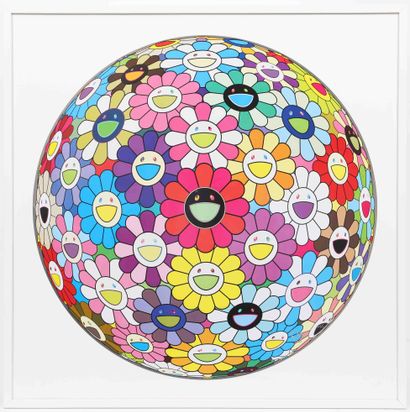 null Takashi Murakami (Né en 1962) 
Flowerball Brown 
Lithographie offset en couleurs...