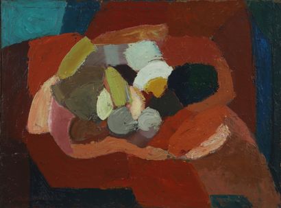 null SCHROBILTGEN Paul (1923-1980) 
Artiste peintre belge. 
Huile sur toile encadrée....