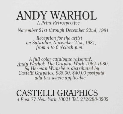 null Andy WARHOL (1928-1987) after 
Portrait of Marylin Monroe in 1967 
Set of 5...