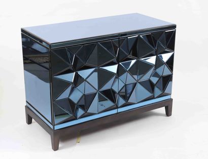 null Olivier DE SCHRIJVER (Born in 1958) 
Chest of drawers model "diamond star blue...