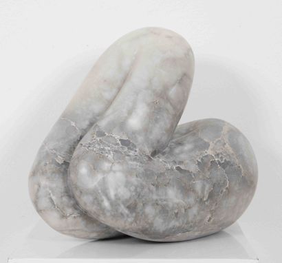 null Kingsley Ogwara 
Nigerian artist living in Luxembourg 
Marble sculpture, signed...