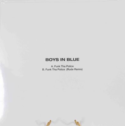 null Banksy (d'après) 
Vinyle "Boys in blue" Funk tha Police 
Impression offset sur...