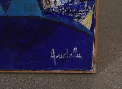 null Mireille Andelu dit ANDELU (née en 1937) 
Artiste peintre française 
Huile sur...