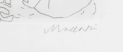 null Mino Maccari (1898-1989) 
Artiste peintre italien 
Sérigraphie, signée dans...