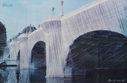null CHRISTO 
"Pont-Neuf in Paris 
Offset print bearing a signature in the upper...
