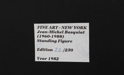 null Jean-Michel Basquiat (1960-1988) (d'après)
Lithographie monochrome, "Standing...