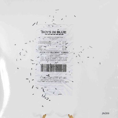 null Banksy (d'après) 
Vinyle "Boys in blue" 
Impression offset sur pochette 33T,...