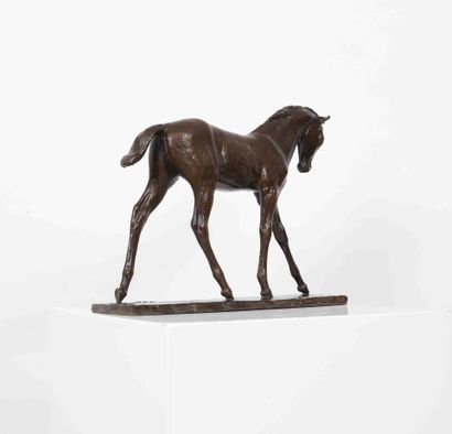 null Auguste Trémont (1892-1980) 
"Le poulain trottant" 1945 
Sculpture en bronze...