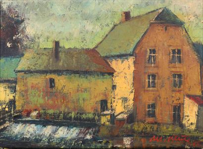 null Misch Klein (1919-1993) 
Painter from Luxembourg 
Oil on isorel, signed and...