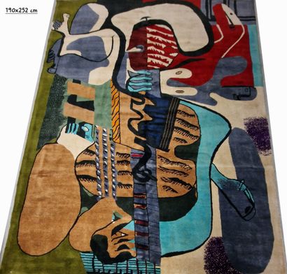  Charles Edouard Jeanneret dit Le Corbusier (1887-1965)
Rare tapis en laine mérinos... Gazette Drouot