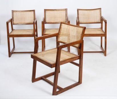 null Pierre JEANNERET (1896-1967)

Ensemble de quatre fauteuils dit : "Cane seat...