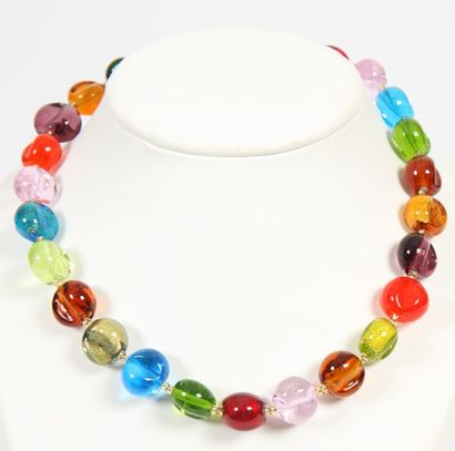 Colliier de perles de couleurs Murano

L:...