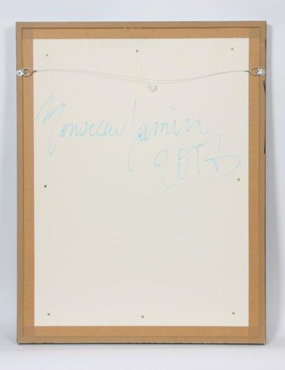 null "BLUE MONKEY" de Mr JAMIN (1982 à ...) Technique Mixte sur toile. Signé au dos....