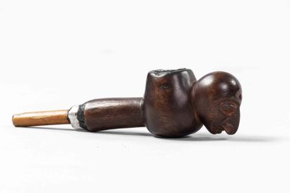 null Pipe Bois BAKONGO 

Ex Congo belge avant 1960					

Dimensions: H: 15 cm