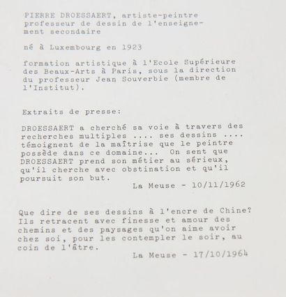 null Dessin "les hauts fourreaux" de Pierre Droessaert (1923-1997)

Dessin représentant...