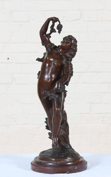 null Bronze "Bacchante" de Paul-Emile LEYSALLE 

En bronze patiné, reposant sur une...