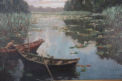 null L'etang au nénuphar de Paul Hagemans (1884-1959)

Huile sur toile impressionniste...