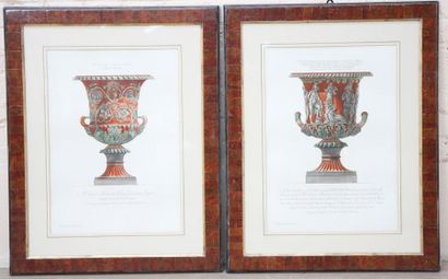 null Paire de lithographies italiennes

Polychrome représentant des vases Médicis...