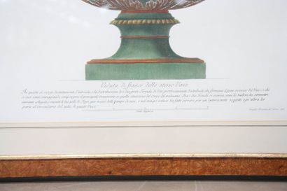 null Paire de lithographies italiennes

Polychrome représentant des vases médicis...
