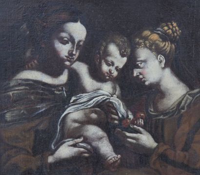 null "Vierge à l'enfant" dans le goût de Le Guerchin (1591-1666)

Huile sur toile...