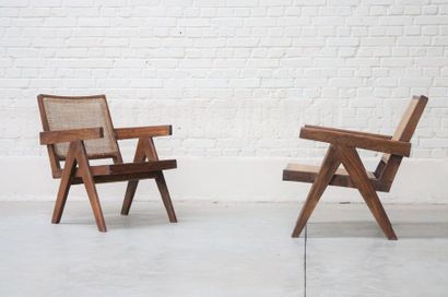 null Ensemble de deux "EASY ARMCHAIRS" de Pierre Jeanneret (1896-1967)

Ensemble...