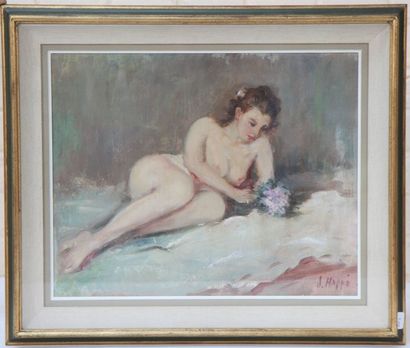 null Nue féminin de J.Happé 

Peinture sur isorel. 

Epoque XXe

Dimensions: H: 31,...