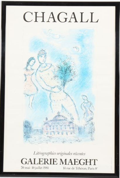 null Affiche de Chagall (1887-1985)

Affiche polychrome annonçant une exposition...